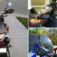 Складное зеркало заднего вида для мотоцикла, 2 шт., круглые 10 мм зеркала заднего вида для скутера, электровелосипеда, выпуклое заднее боковое зеркало для KTM KLX