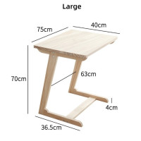 Журнальный столик из массива дерева, мебель для гостиной, компьютерный стол L-образной формы, маленький прикроватный столик, минималистичный маленький столик