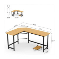 Мебель для дома и офиса, угловой настольный компьютерный стол L-образной формы, компьютерный стол для ноутбука, письменный стол, вертикальный настольный стол