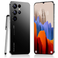 Смартфон Смартфон New S22 Ultra+6.8HD,Google Play Русификация Android 12 12/512 ГБ, прозрачный, черный