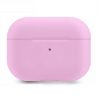 Силиконовый чехол для наушников AirPods Pro розовый / кейс на аирподс про розовый/ эйрподс про чехол