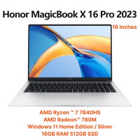 Ноутбук Honor MagicBook X 16 Pro 2023 Ryzen Edition 16 дюймов серебристый AMD R7 7840HS 16 Гб ОЗУ 512 ГБ SS Windows 11