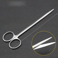 Gold handle nose tissue scissors Blunt scissors round head scissors beauty plastic instruments surgical tools stainless steel pe