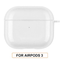 Чехол для наушников airpods 3, с карабином, силиконовый прозрачный