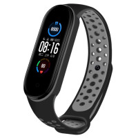 Силиконовый ремешок для фитнес-браслета Xiaomi Mi Band 5 / 6, браслет на часы Ми Бенд 5 / 6 NFC (ремешок на смарт часы ксиоми ми бенд нфс)