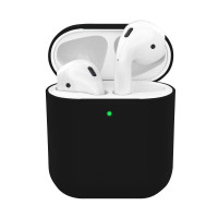 Силиконовый чехол для наушников Silicone Case для Apple AirPods, black