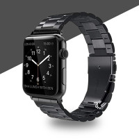 Металлический блочный ремешок для Apple Watch Series 1-8 , SE , Ultra 42mm / 44mm / 45mm / 49mm ( Стальной браслет для смарт часов Эпл Вотч Серии 1-8 СЕ и Ультра 42мм / 44мм / 45мм / 49мм ), Черный