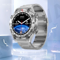 Умные часы NEXOVA Смарт-часы NEXOVA/вызов Bluetooth/голосовой помощник AI/NFC/компас/мониторинг ЭКГ/шагомер/беспроводная зарядка YD6078, 47mm, Серебро (металлик)