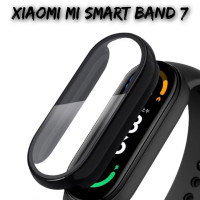 Чехол со стеклом для Xiaomi Mi Band 7 черный