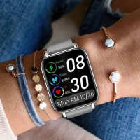 Универсальные прямоугольные умные смарт часы мужские, наручные смарт-часы женские, спортивный фитнес браслет детский, Smart Whatch с удобным силиконовым ремешком для подростка