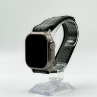 Ремешок для Apple Watch 42mm, 44mm, 45mm, 49mm, фитнес браслет для умных смарт-часов Apple Watch Ultra, Trail Loop, зеленый + серый