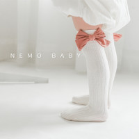 新款女童袜子精梳棉春秋网红韩版公主大蝴蝶结儿童中筒袜ins潮袜
