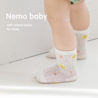 2022夏季新款儿童袜子网眼薄款无骨新生儿宝宝袜子卡通婴儿中筒袜