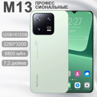 Смартфон CHOOSEME Смартфон 12 ГБ+ 512 ГБ Android HML-M13 PRO，телефоны смартфоны 6.5HD，Google pay Русская версия，5G Android 12，Зеленый 12/512 ГБ, зеленый