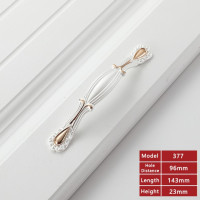 WV Европейский стиль жемчужно-белая золотая для шкафа ручки мебельная фурнитура из цинкового сплава кухонный шкаф дверь ручки для выдвижных ящиков 377
