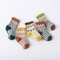 19年秋冬新款双路儿童袜子防滑点胶学步袜松口宝宝袜新生婴儿袜子