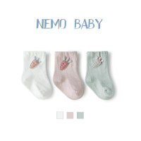 儿童袜子秋季新品日系卡通宝宝袜手工无骨婴儿袜精梳棉短筒袜批发