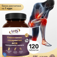 Хондроитин и глюкозамин LNS Pharma Group msm мсм бад витамины от боли в суставах, 120 таблеток