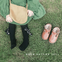 21新款春秋女童打底裤精梳棉儿童网红韩版波点ins风蝴蝶结连裤袜