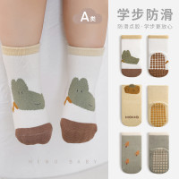 2023秋季新品宝宝地板袜室内防滑全底胶学步可爱卡通男女童中筒袜