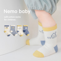 2022年春季新款婴儿袜子精梳棉无骨儿童袜子可爱男女宝宝中筒袜子