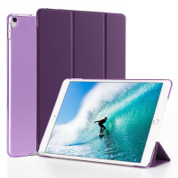 Чехол-обложка MyPads для iPad mini 1 / iPad mini 2 / iPad mini 3 - A1432, A1454, A1455, A1489, A1490, A1491, A1599, A1601 тонкий умный кожаный на пластиковой основе с трансформацией в подставку фиолетовый 