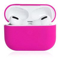 Силиконовый чехол KRISTANAM для наушников Apple AirPods Pro / противоударный кейс футляр AirPods Pro / фуксия
