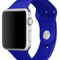 Силиконовый ремешок для Apple Watch 42/44/45 mm, Ярко-синий