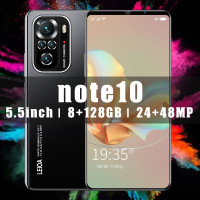 Смартфон Смартфоны Note 10 самый мощный телефон Дешевый мобильный телефон 8/128 ГБ, черный