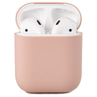 Матовый пудровый розовый чехол для Airpods 1/2