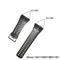 Ремешок для часов Skmei 1251 / 1250 /1360 / 1167 / черный / резиновый