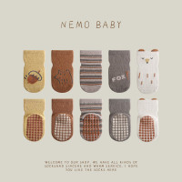 2023春季新品宝宝地板袜可爱卡通防滑点胶室内隔凉儿童中筒学步袜