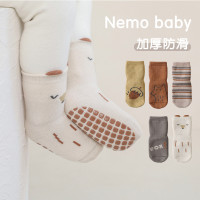 新生儿宝宝地板袜松口不勒腿婴儿袜子室内防滑隔凉胶底儿童学步袜