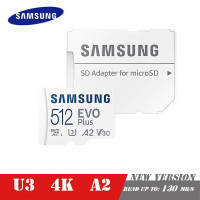 Карта памяти microSDXC Samsung EVO Plus с SD адаптером, 128/256/512 Гб, модели в ассортименте