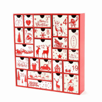 Деревянный календарь для детей, с 24 ящиками