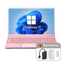 15.6" Ноутбук Kongkay J4125-PINK-12-2048, Intel Celeron J4125 (2.0 ГГц), RAM 12 ГБ, SSD 2048 ГБ, Intel UHD Graphics 600, Windows Pro, Российская клавиатура