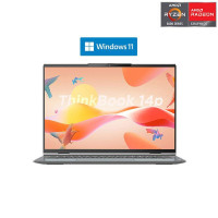 14" Ноутбук Lenovo ThinkBook 14 AMD, AMD Ryzen 7 6800H (3.2 ГГц), RAM 16 ГБ, SSD 512 ГБ, AMD Radeon Graphics, Windows Pro, (21YN0019CD), ThinkBook 14p-R7 6800H-16+512-2.2K-Серебро, Английская клавиатура