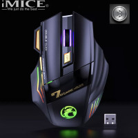 Игровая компьютерная мышь беспроводная iMICE GW-X7 RGB, Bluetooth, черный