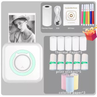 Портативный мини-термопринтер с поддержкой беспроводной связи, BT, 203dpi