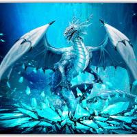 Коврик для мыши "Ледяной дракон" (24 x 20 см x 3 мм)