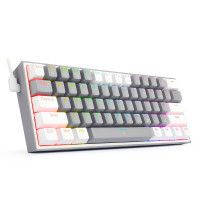 Игровая клавиатура проводная Redragon K617, (Cherry MX Red), Английская клавиатура, белый