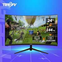 24" Монитор Teefy 144 гц игровой изогнутый без рамки full hd, черный