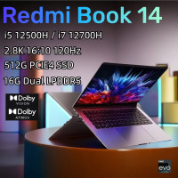 14" Ноутбук Redmi 2023 Redmibook 14: 12-поколения Core i5, 2.8K высокочастотный экран, легкий и тонкий, идеальный выбор для работы и развлечений!, Intel Core i5-12500H (2.5 ГГц), RAM 16 ГБ, SSD, Intel Iris Plus Graphics, Windows Pro, Английская клавиатура