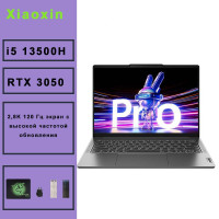 14" Ноутбук Lenovo Xiaoxin Pro14, Intel Core i5-13500H (2.6 ГГц), RAM 16 ГБ, SSD 1024 ГБ, NVIDIA GeForce RTX 3050 (6 Гб), Windows Pro, Pro14-16+1T-i5 13500H-RTX 3050-серый, Английская клавиатура