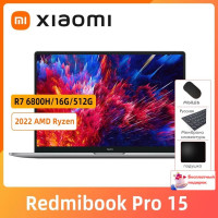 15.6" Ноутбук Redmi Портативный компьютер RedmiBook Pro 15 2022 Ryzen R7 6800H AMD Radeon 680M портативный ноутбук бесплатный подарок "Русские наклейки +мышь+Коврик для мыши", RAM 512 ГБ, SSD, AMD Radeon 680M, (DNRB2022), Серый, Английская клавиатура