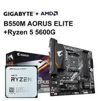 Материнская плата Gigabyte Материнская плата B550M + AMD Ryzen 5 5600G