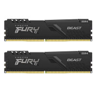 Оперативная память Kingston Fury Beast Black DDR4 3600 МГц 28800 Мб/с 2x8 ГБ (KF436C18BBK2)