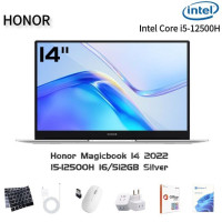 14" Ноутбук Honor MagicBook X14, RAM 16 ГБ, SSD 512 ГБ, Intel Iris Xe Graphics, Windows Home, X14 i5-12500H 16/512GB, Английская клавиатура