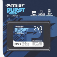 240 ГБ Внутренний SSD-диск Patriot Memory Burst Elite 2.5" SATA3 6.0 Гбит/с (PBE240GS25SSDR)