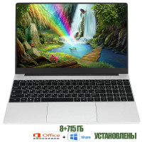 15.6" Ноутбук Fetlar NB158, Intel Celeron J4105 (1.5 ГГц), RAM 8 ГБ, SSD 715 ГБ, Intel UHD Graphics 600, Windows Pro, Серебро, Российская клавиатура